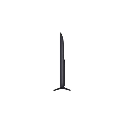 Televisor LG negro vista lateral delgado, ideal para espacios modernos