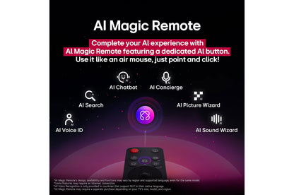 Control remoto AI Magic para televisor LG QNED 75 pulgadas Honduras con botón dedicado de AI
