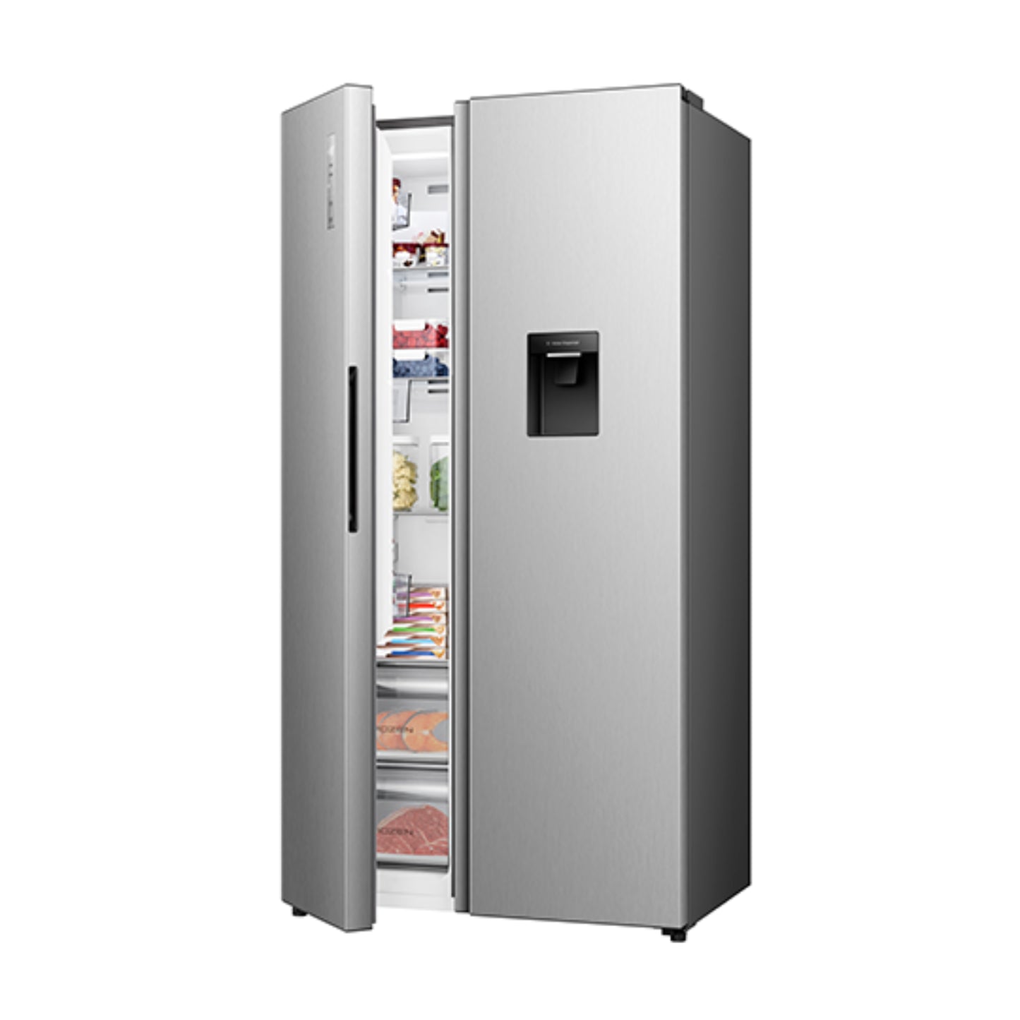 Refrigeradora LG Side by Side 19 pies en acero inoxidable con dispensador de agua y amplio espacio interior