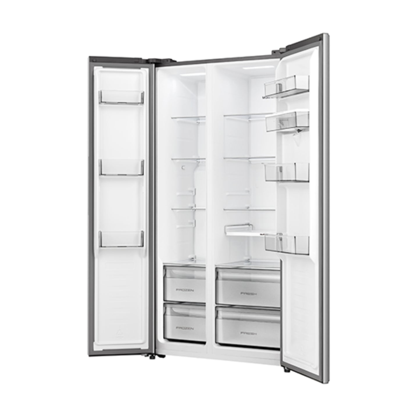 Refrigeradora LG Side by Side 19 pies con amplio espacio y estantes ajustables para almacenamiento eficiente