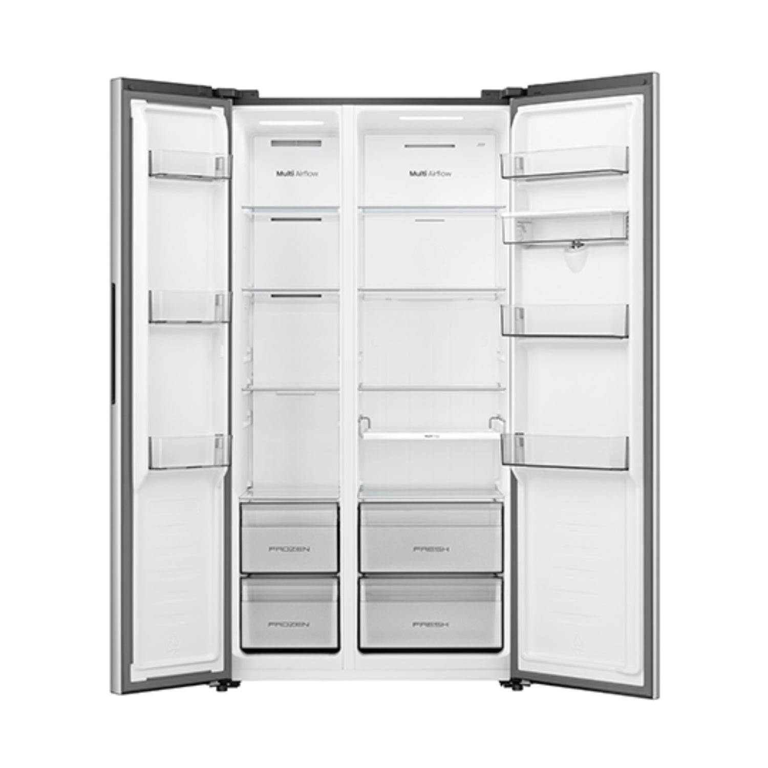 Refrigeradora LG Side by Side 19 pies con amplios compartimentos y organización eficiente para alimentos