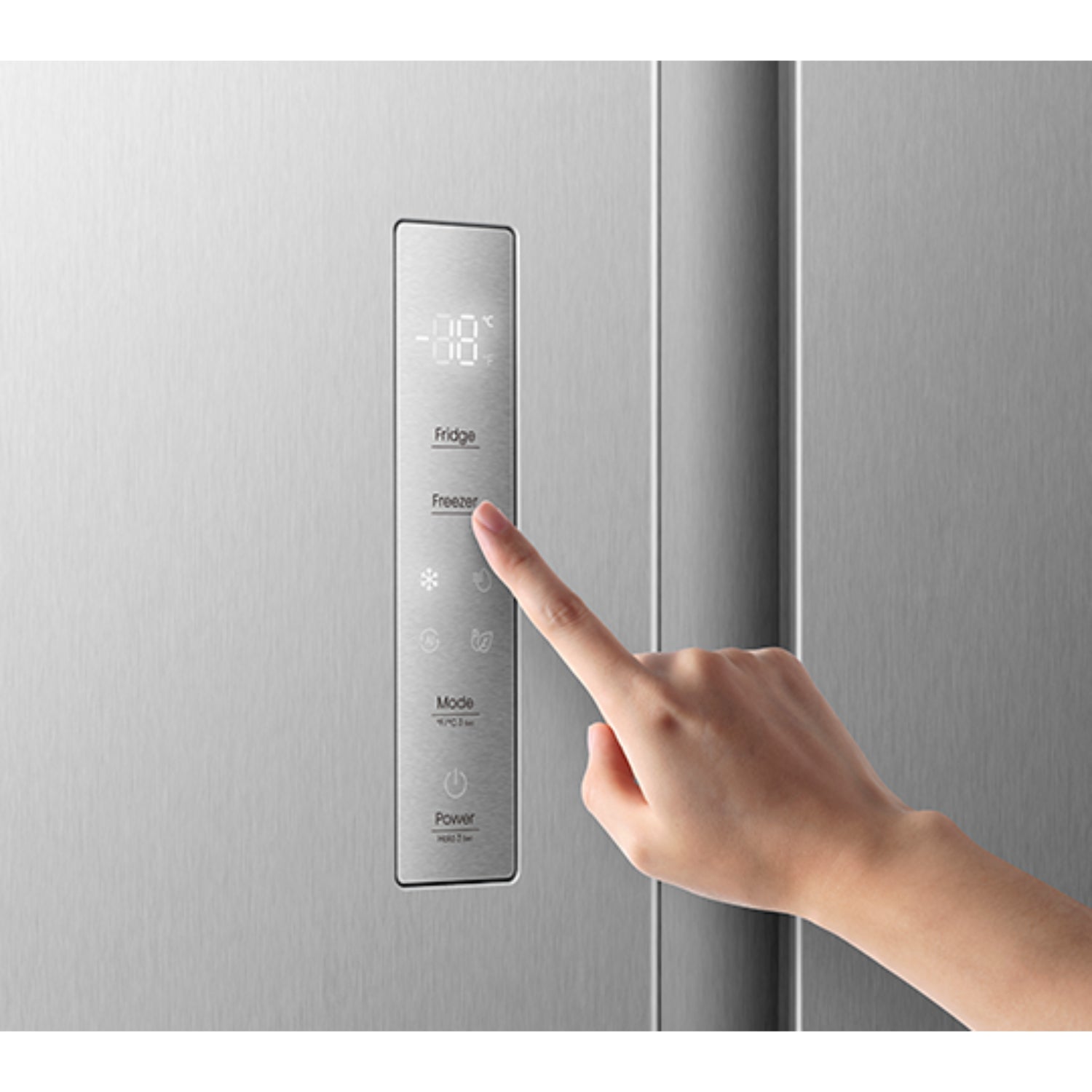 Panel de control táctil de la refrigeradora LG Side by Side 19 pies con funciones para ajustar temperatura