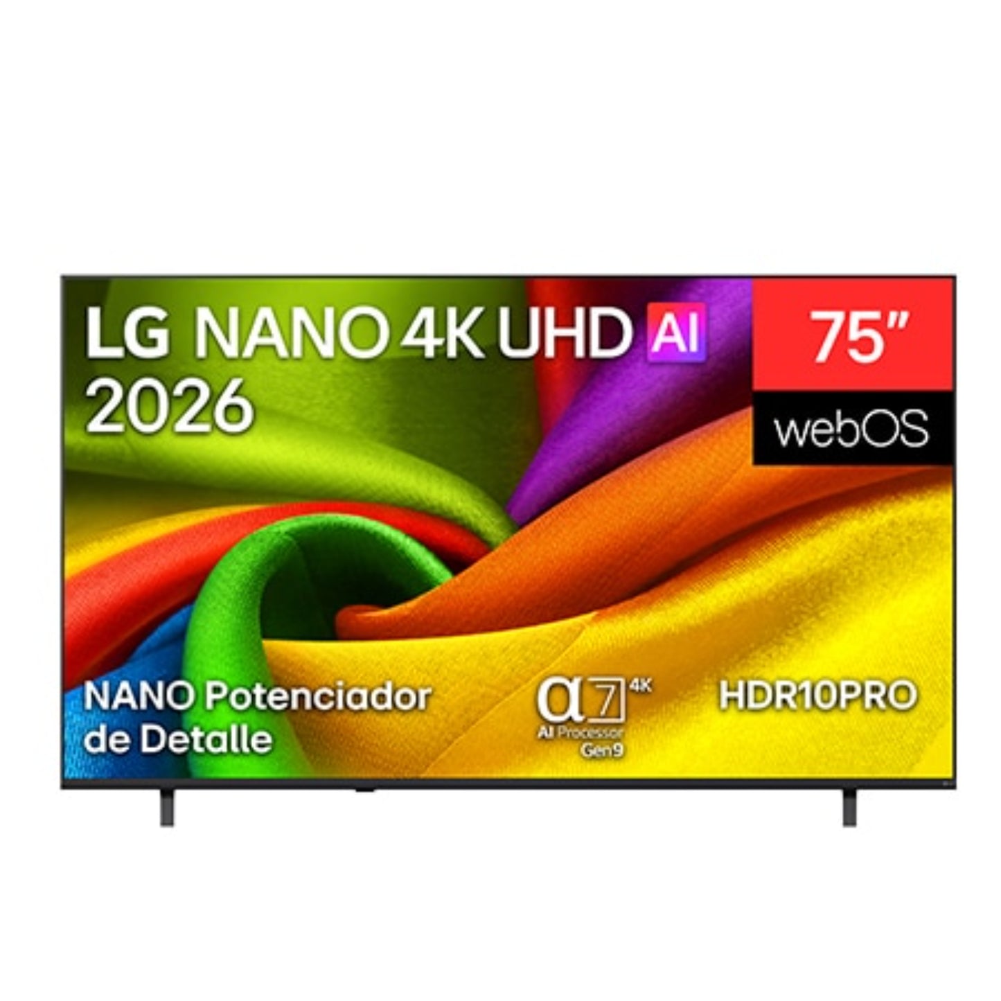 televisor LG Nano 4K UHD de 75 pulgadas, pantalla smart con colores vibrantes