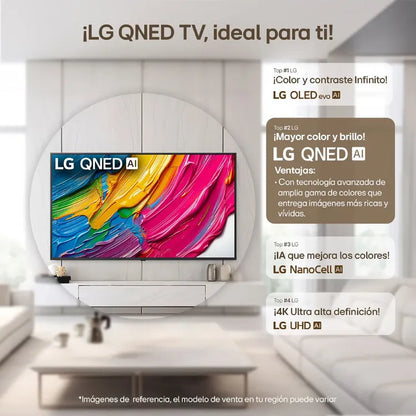 Televisor LG QNED 55 pulgadas 4K ideal para entretenimiento en casa, Smart TV LG 55 pulgadas 4K Honduras