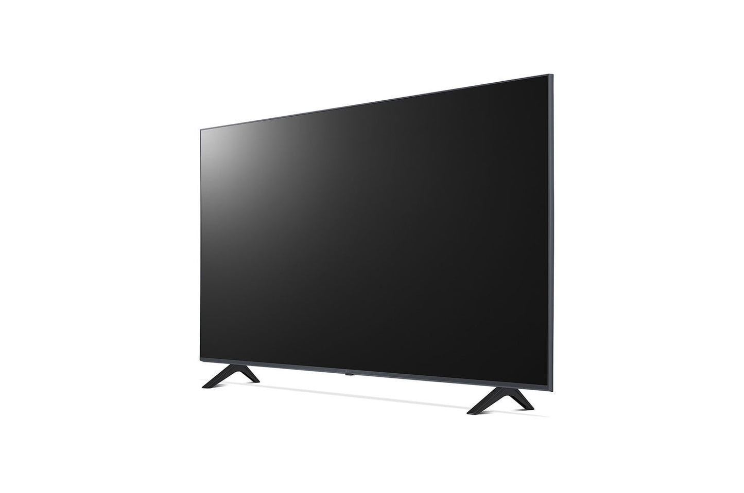 televisor LG 43 pulgadas 4K pantalla delgada negra con peanas en V ideal para sala y cine en casa