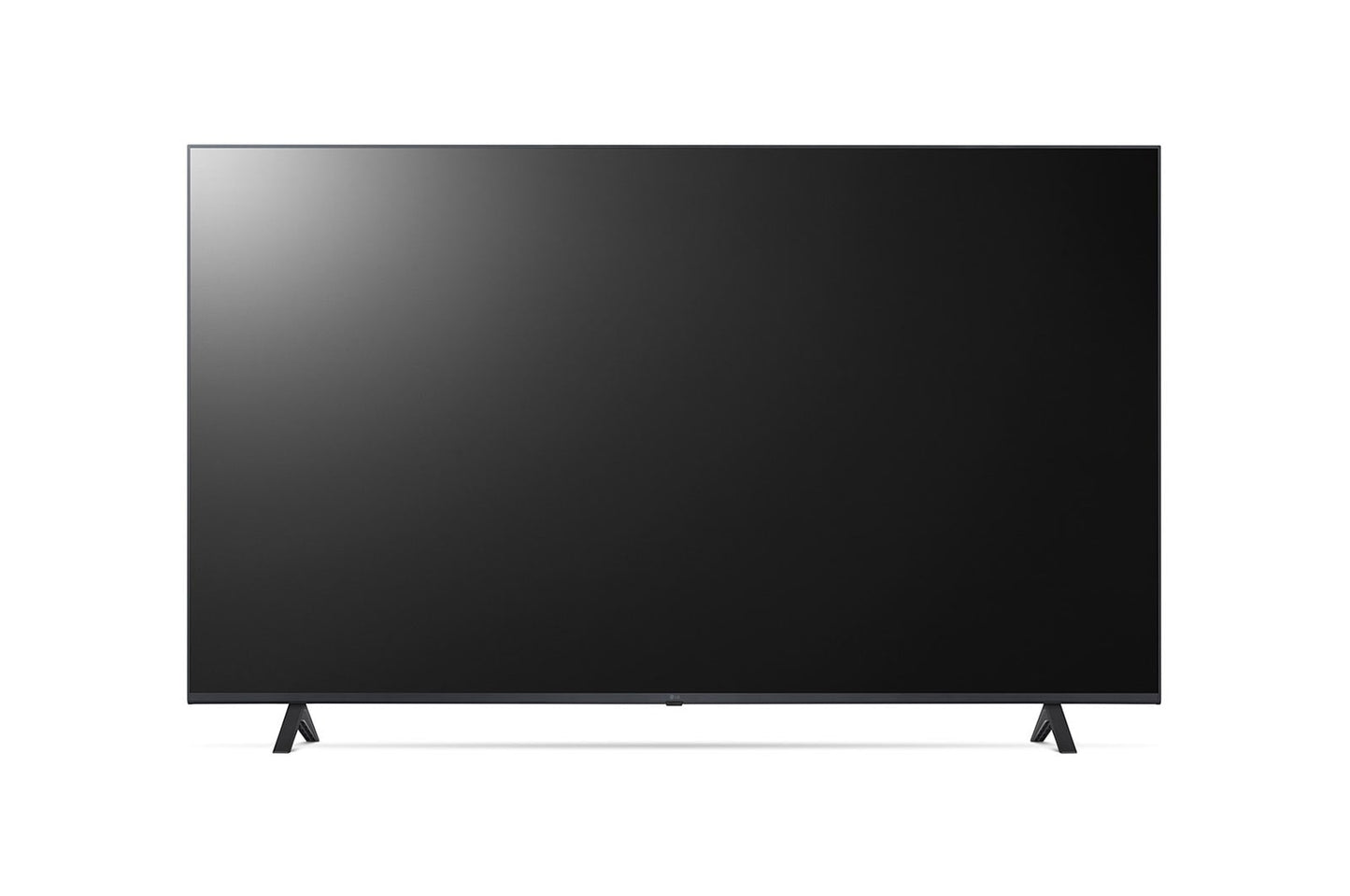televisor LG 50 pulgadas 4K pantalla negra sin bordes con peanas minimalistas ideal para salon