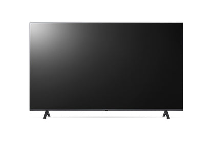 televisor LG 50 pulgadas 4K pantalla negra sin bordes con peanas minimalistas ideal para salon
