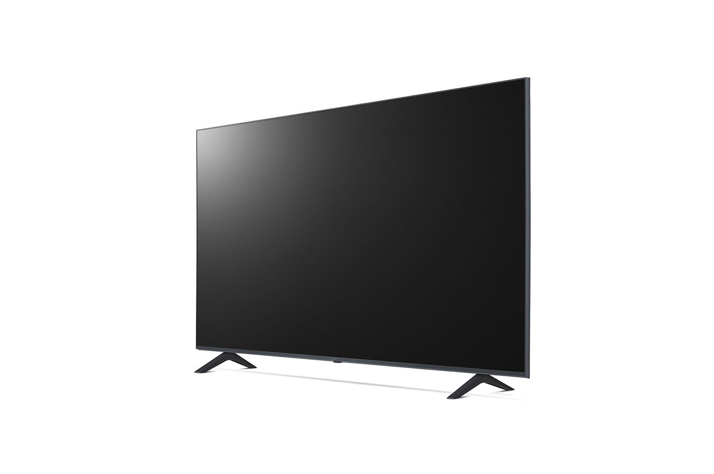 televisor LG 50 pulgadas 4K pantalla LED negra con biseles delgados y soporte de mesa