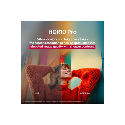 Televisor LG 65 pulgadas 4K con tecnología HDR10 Pro mostrando colores vibrantes y contraste nítido