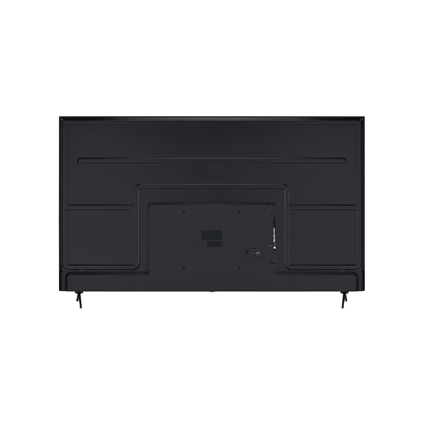 Vista trasera del televisor LG 75 pulgadas 4K con diseño moderno y conexiones visibles