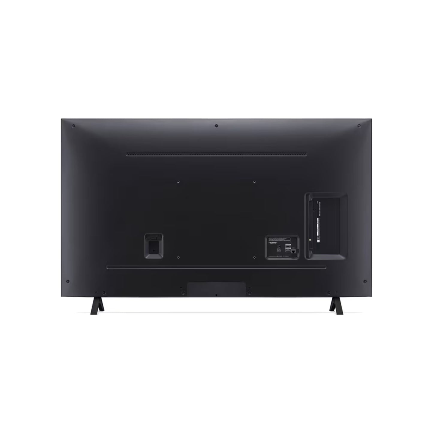 Vista trasera del televisor LG Nanocell 43 pulgadas 4K Honduras mostrando puertos y soporte de mesa