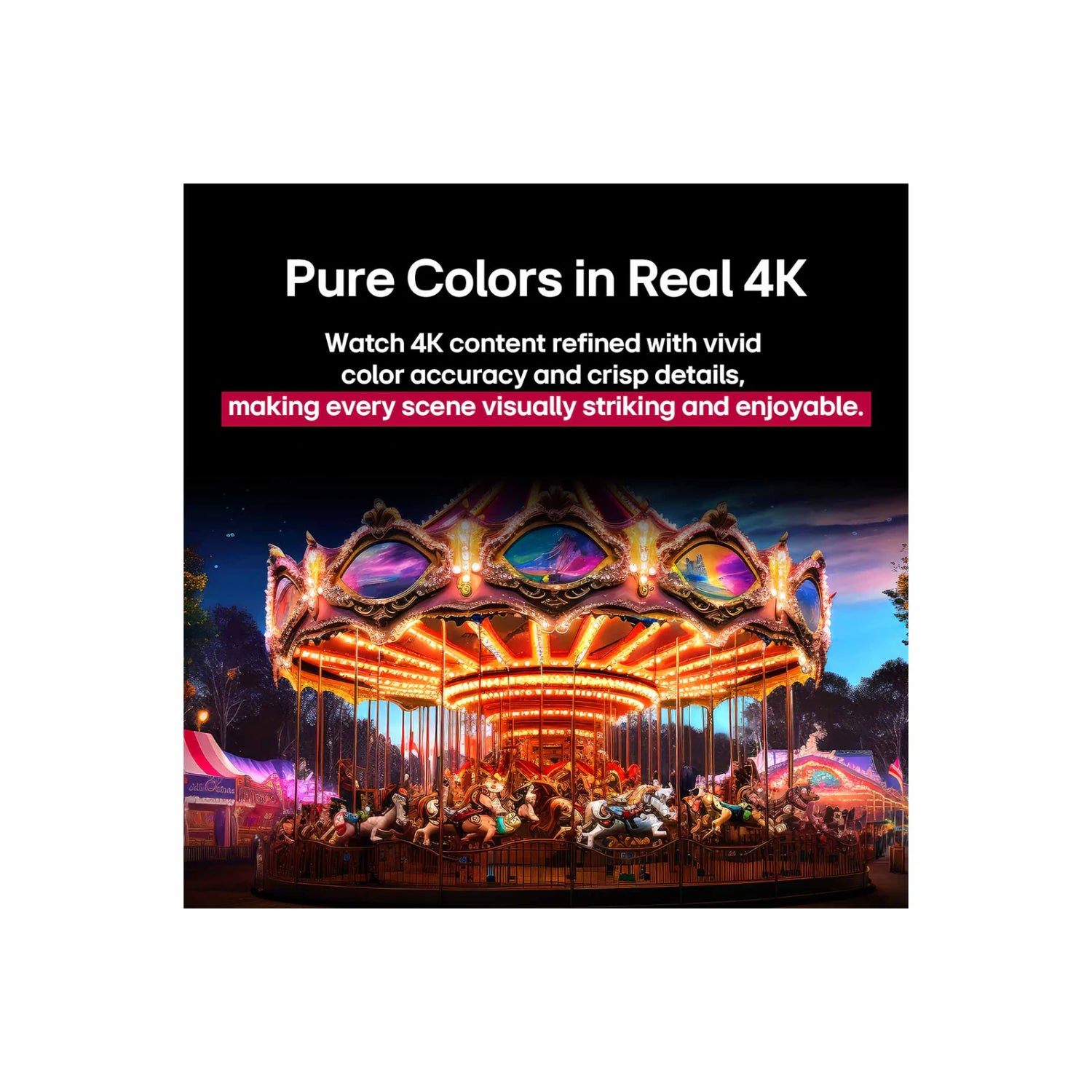 Televisor LG NanoCell 50 pulgadas mostrando colores vivos y detalles nítidos en contenido 4K real