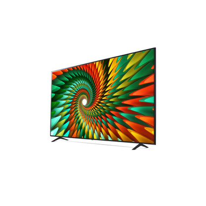televisor LG NanoCell 70 pulgadas con pantalla de colores vivos y bisel delgado soporte de patas en V