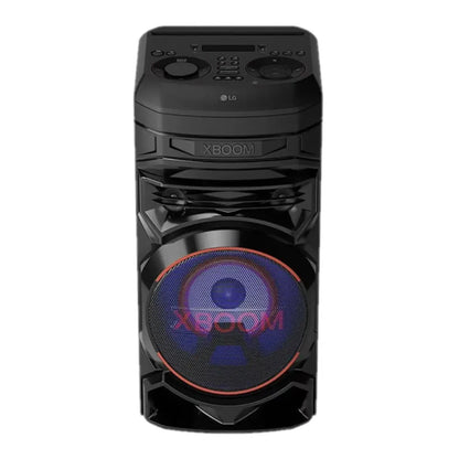 Torre de sonido XBOOM 300W LG LL05 negra con altavoz frontal y luces LED azules