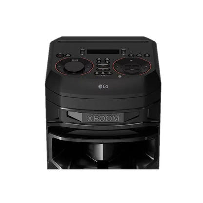 Torre de sonido XBOOM 300W LG modelo LL05 con controles frontales en color negro
