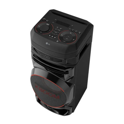 Torre de sonido XBOOM 300W LG modelo LL05 con diseño compacto y controles superiores