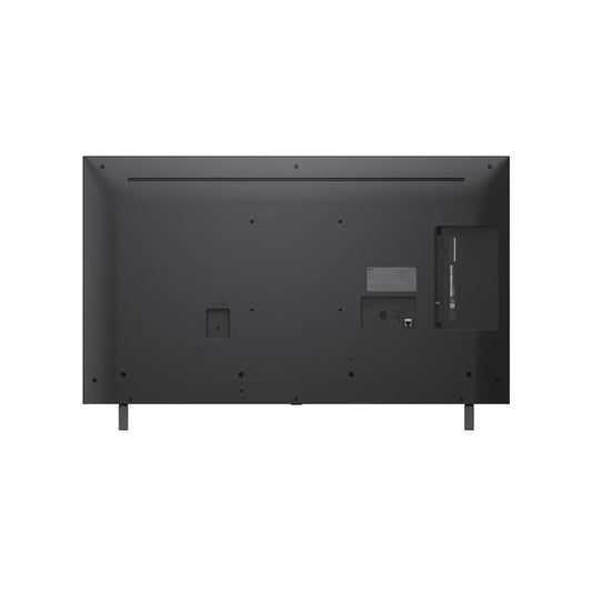 Parte trasera del TV LG NanoCell 43 pulgadas con soporte y conexiones visibles