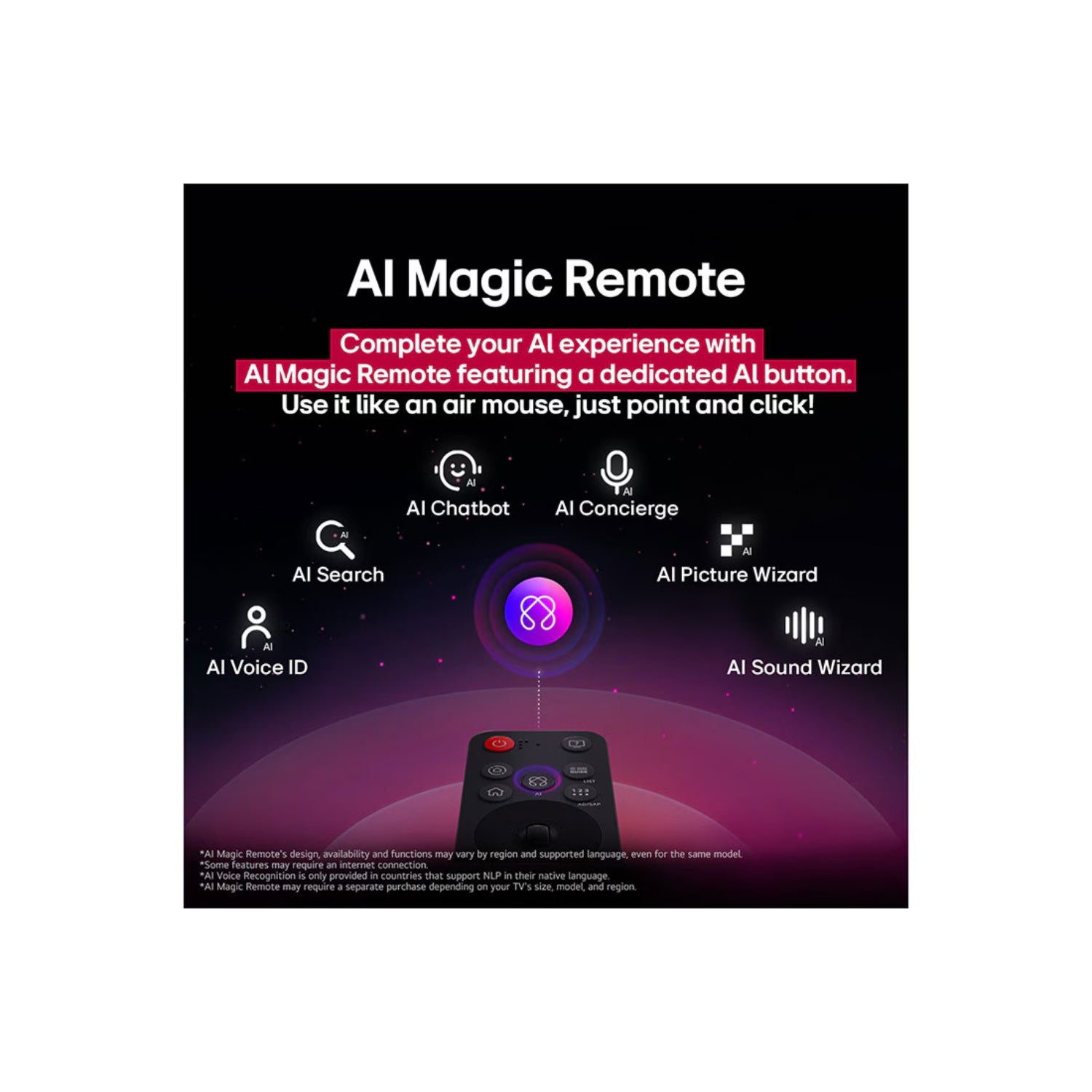 Control remoto AI Magic para TV LG OLED 65 pulgadas 4K UHD con funciones avanzadas