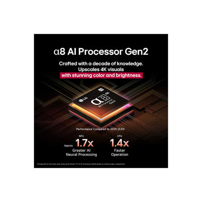 Procesador Gen2 AI a8 de LG que mejora visuales 4K en el TV LG OLED 65 pulgadas 4K UHD