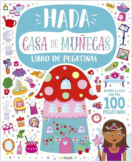 Libro infantil Casa de Muñecas, decoración con más de 100 pegatinas coloridas