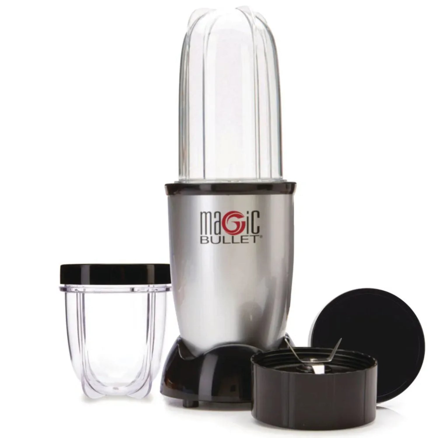 Licuadora Magic Bullet 11 piezas con vaso, tapón y cuchilla para preparar batidos y comidas saludables