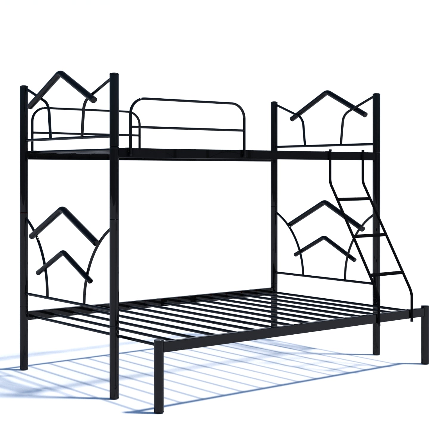 litera negra de metal, vista frontal, diseño moderno para habitaciones infantiles