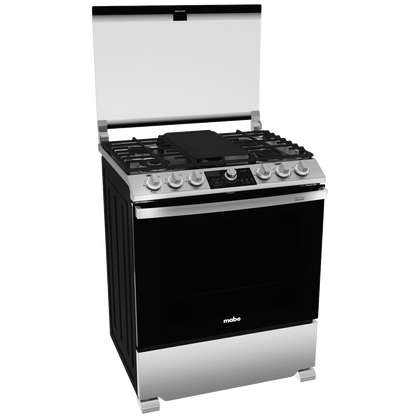 Estufa a gas MABE modelo LL0101 con acabado en acero inoxidable, ideal para cocinar en casa. comprar estufa a gas en Honduras.