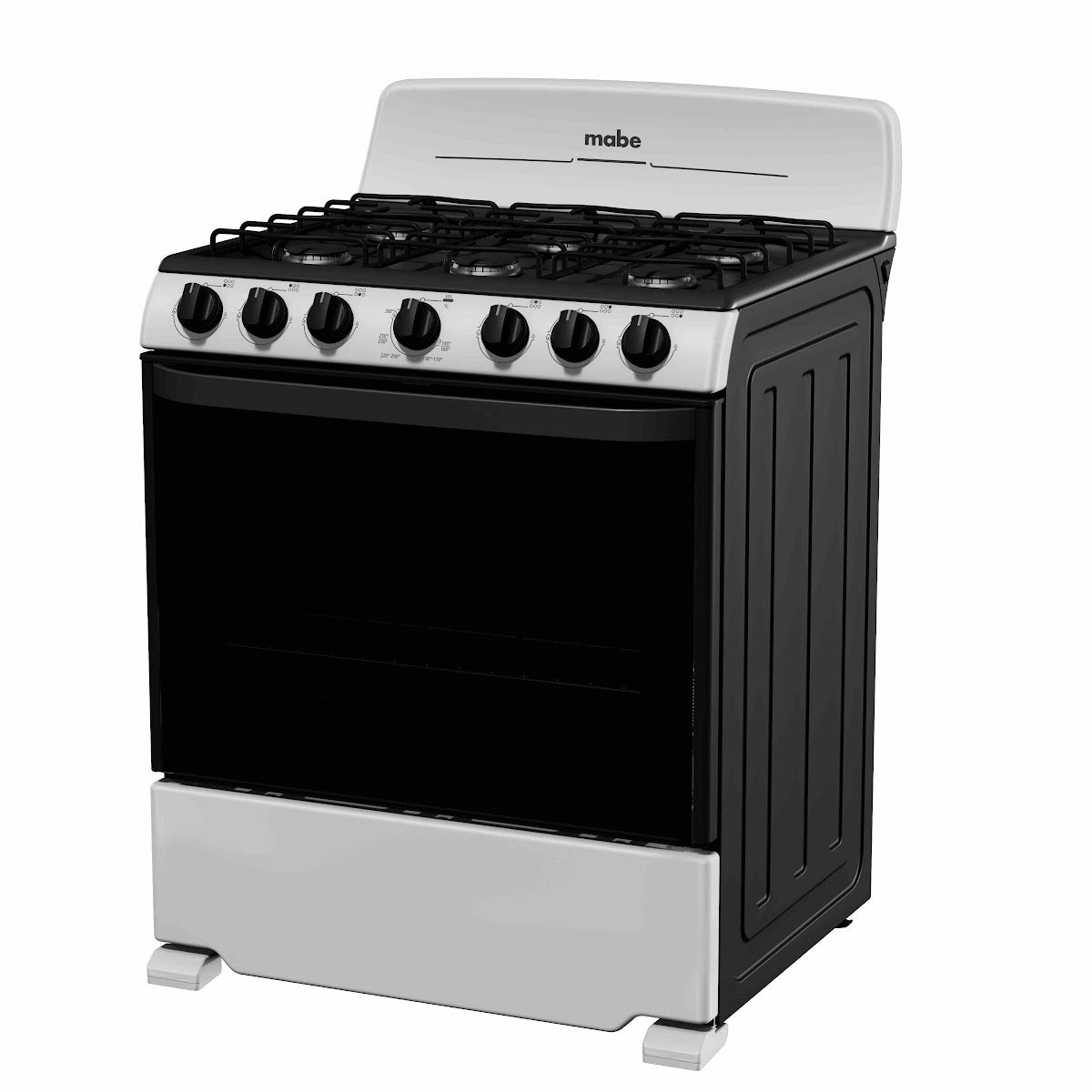 Estufa a gas MABE LL0101 en color negro y plata, ideal para comprar estufa a gas en Honduras