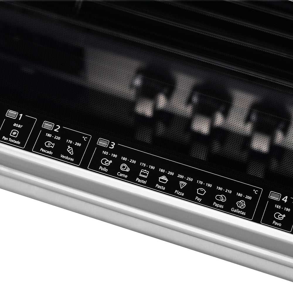 Panel de control de estufa a gas MABE LL0101 para cocinar, ideal para quienes desean comprar estufa a gas en Honduras