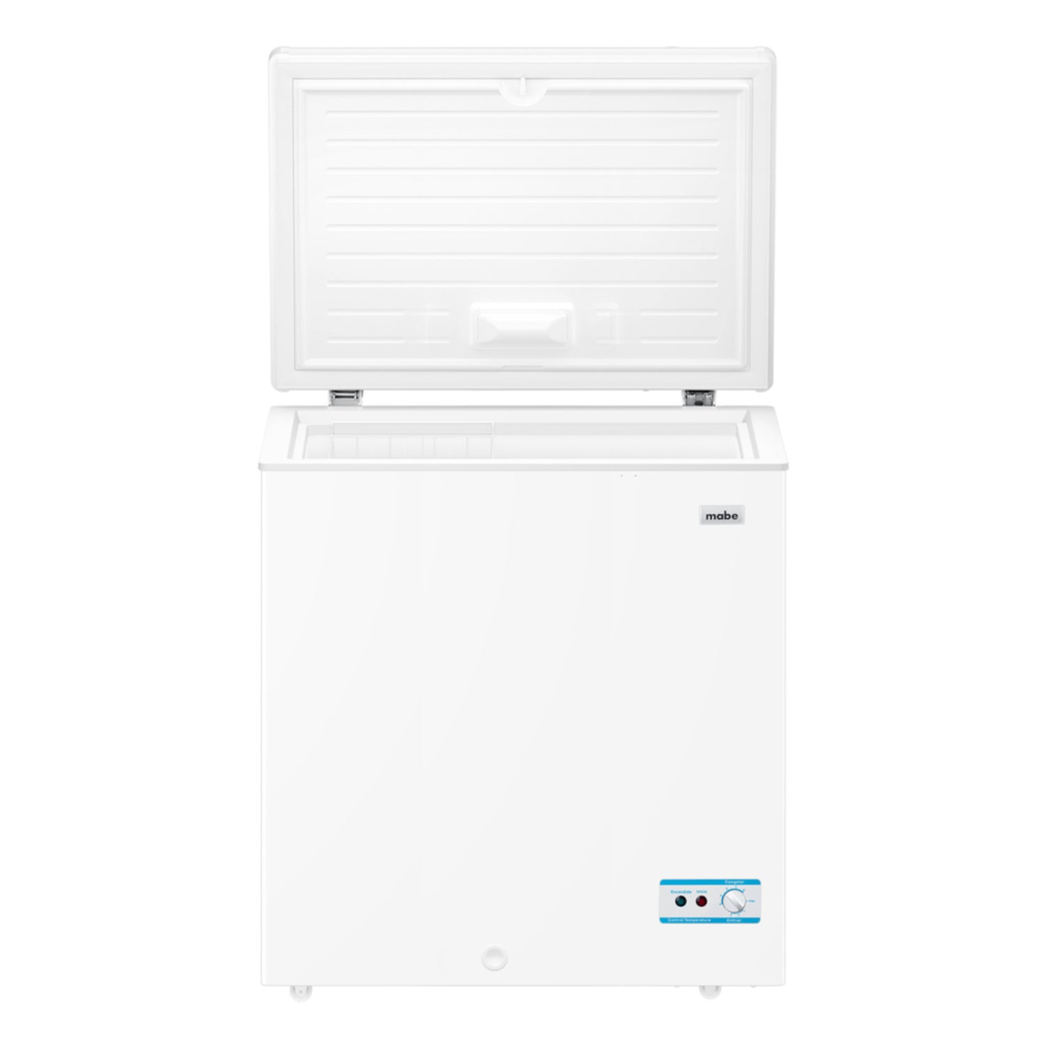 Freezer horizontal 7 pies Honduras MABE en color blanco con tapa abatible y controles de temperatura