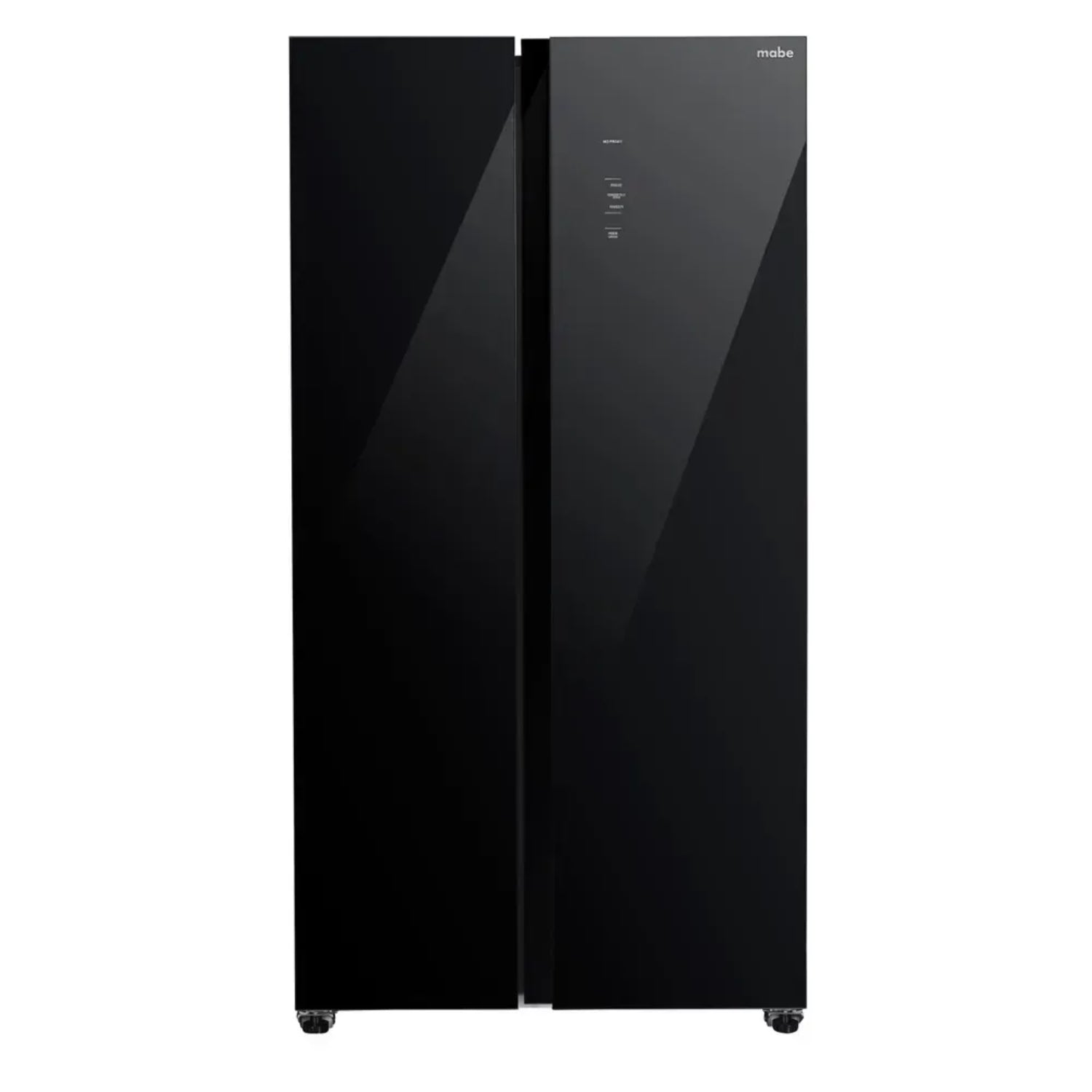refrigerador MABE negro frontal, cocina moderna