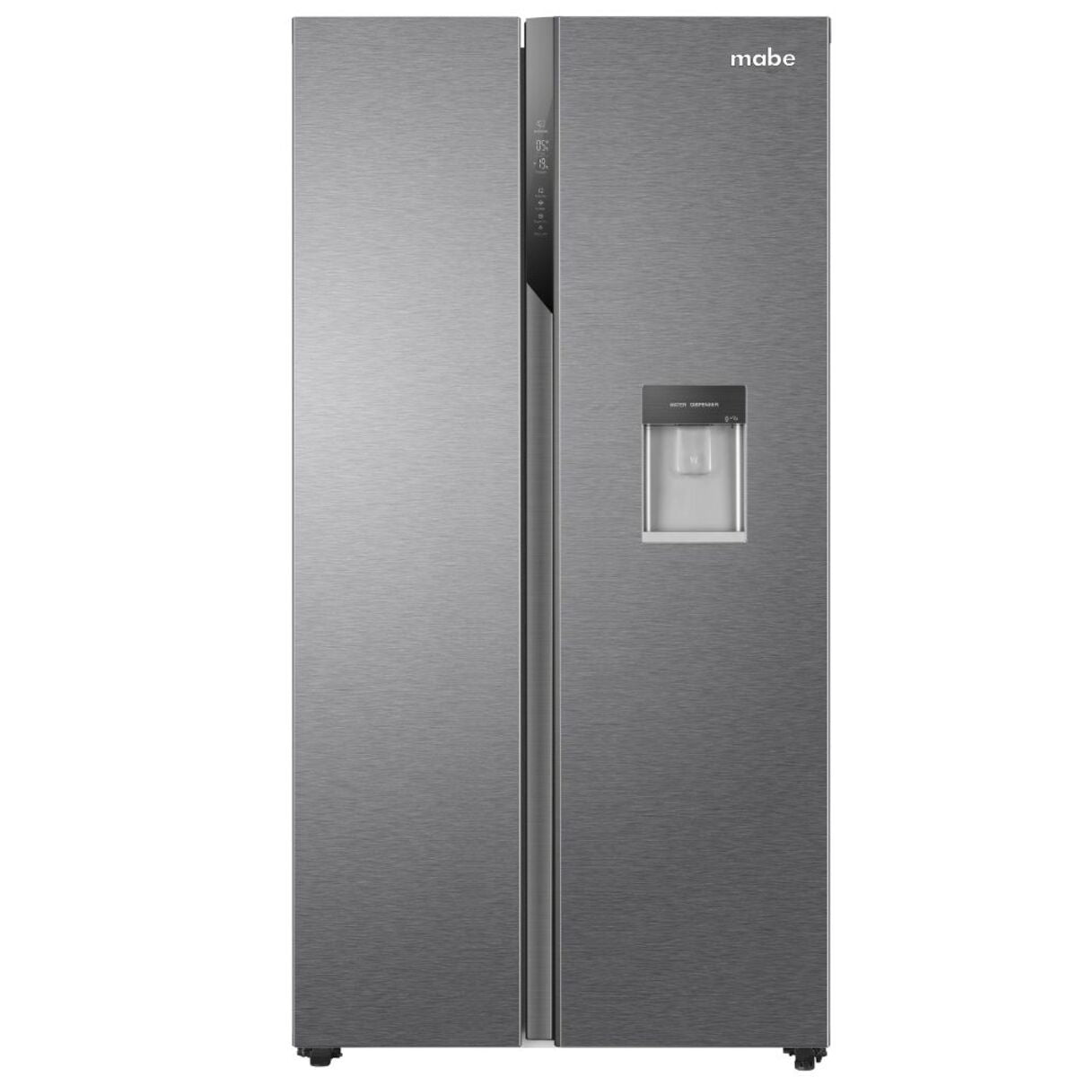 Refrigerador side by side mabe 524 litros de acero inoxidable con dispensador de agua y hielo