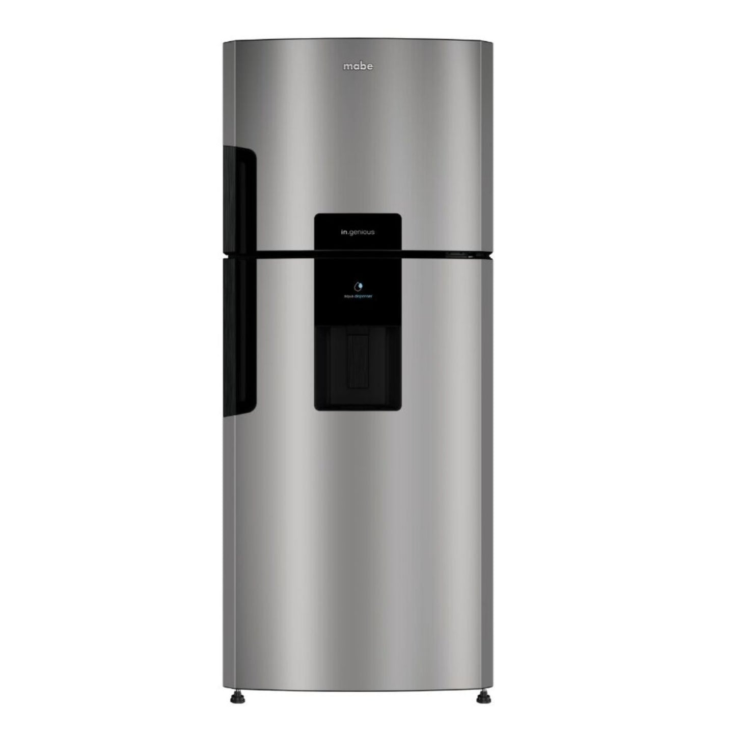 Refrigeradora inox con dispensador de agua de MABE, elegante y funcional para tu cocina moderna
