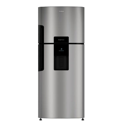 Refrigeradora inox con dispensador de agua de MABE, elegante y funcional para tu cocina moderna