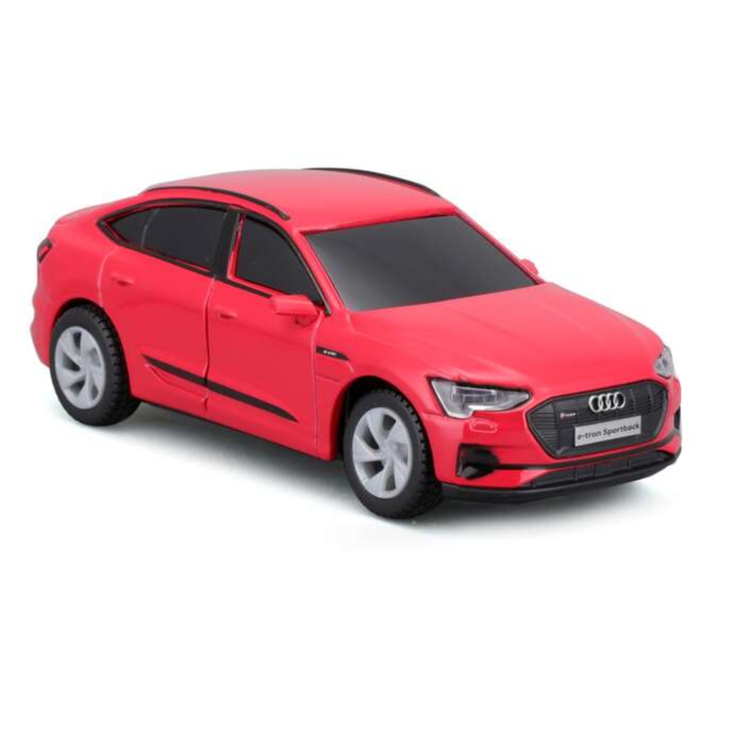 Carro Audi rojo vista frontal, juguete de colección detallado