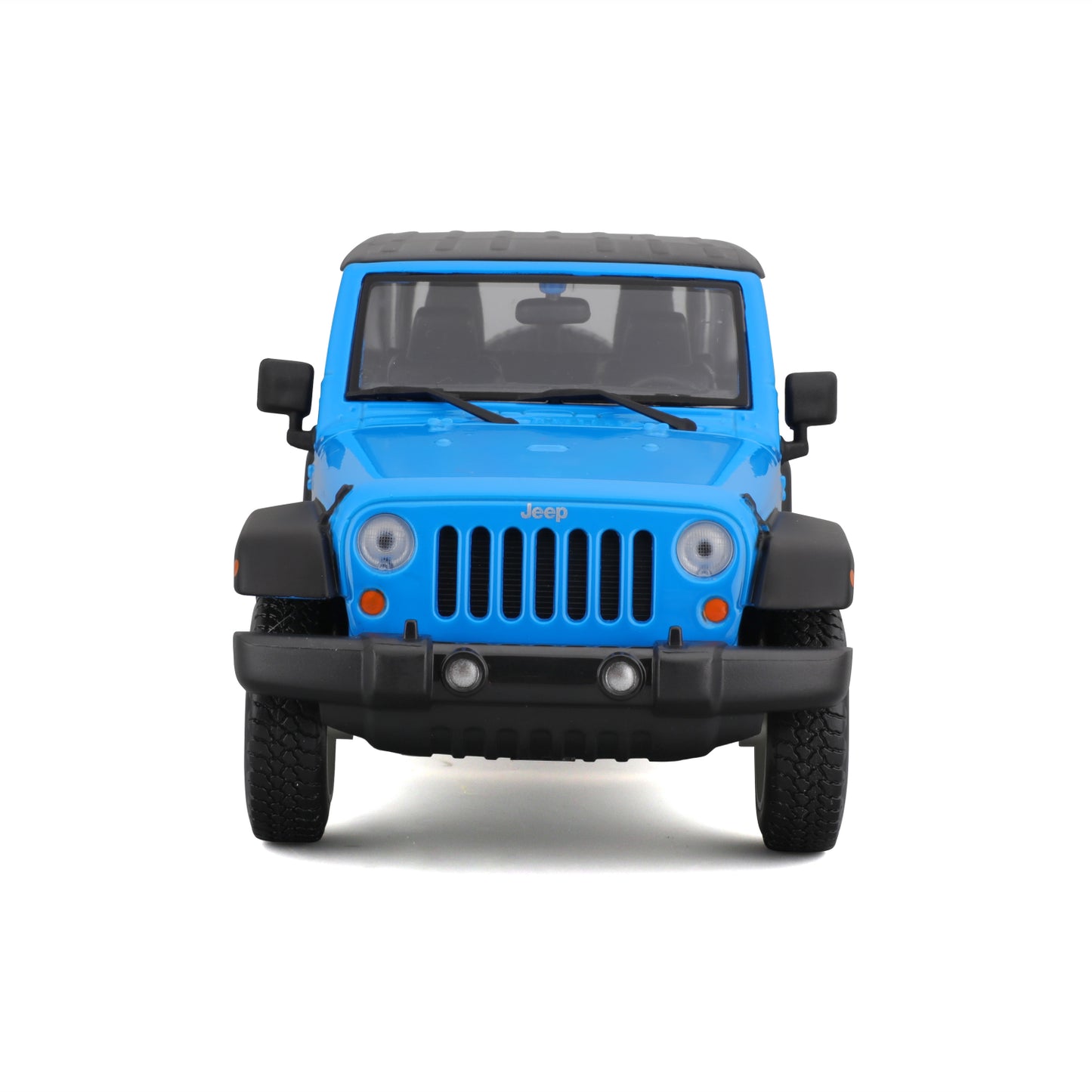Carro Maisto azul vista frontal, juguete detallado de colección