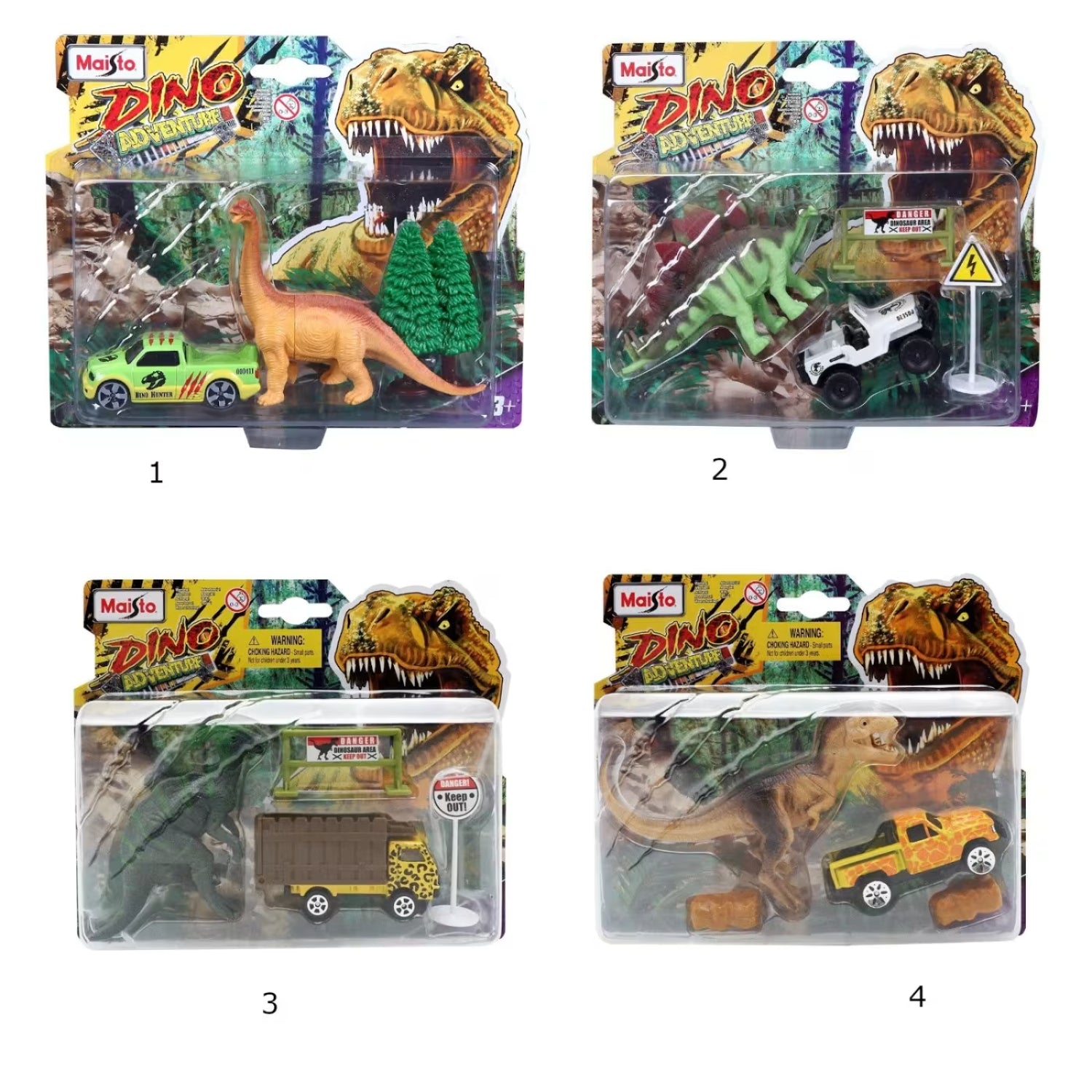 Juguete Dino Maisto con dinosaurios, vehículos y paisaje de aventuras