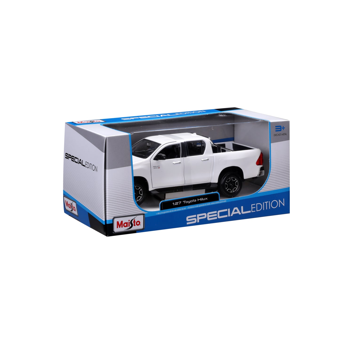 Modelo de coche Hilux blanco en caja, edición especial de Maisto