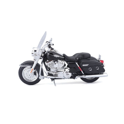 Moto Maisto negra lateral, modelo de colección detallado