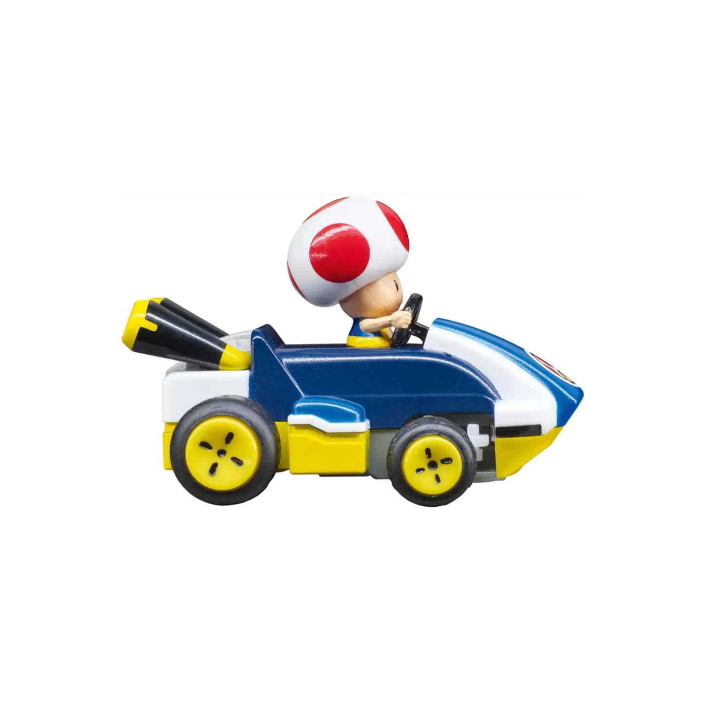 Autos de carreras Toad modelo azul con diseño colorido y detalles divertidos