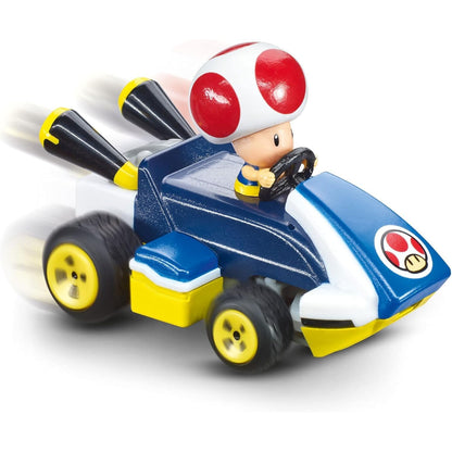 auto de carreras Toad rojo, juguete de acción veloz en movimiento