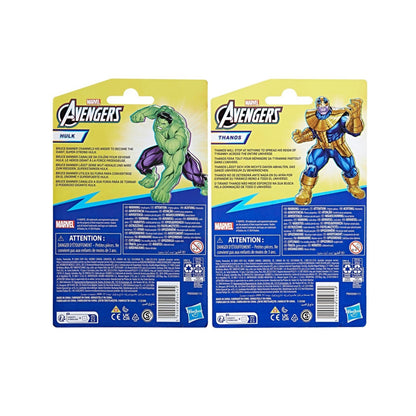 Muñecos de acción Marvel Avengers Hulk y Thanos en sus empaques originales