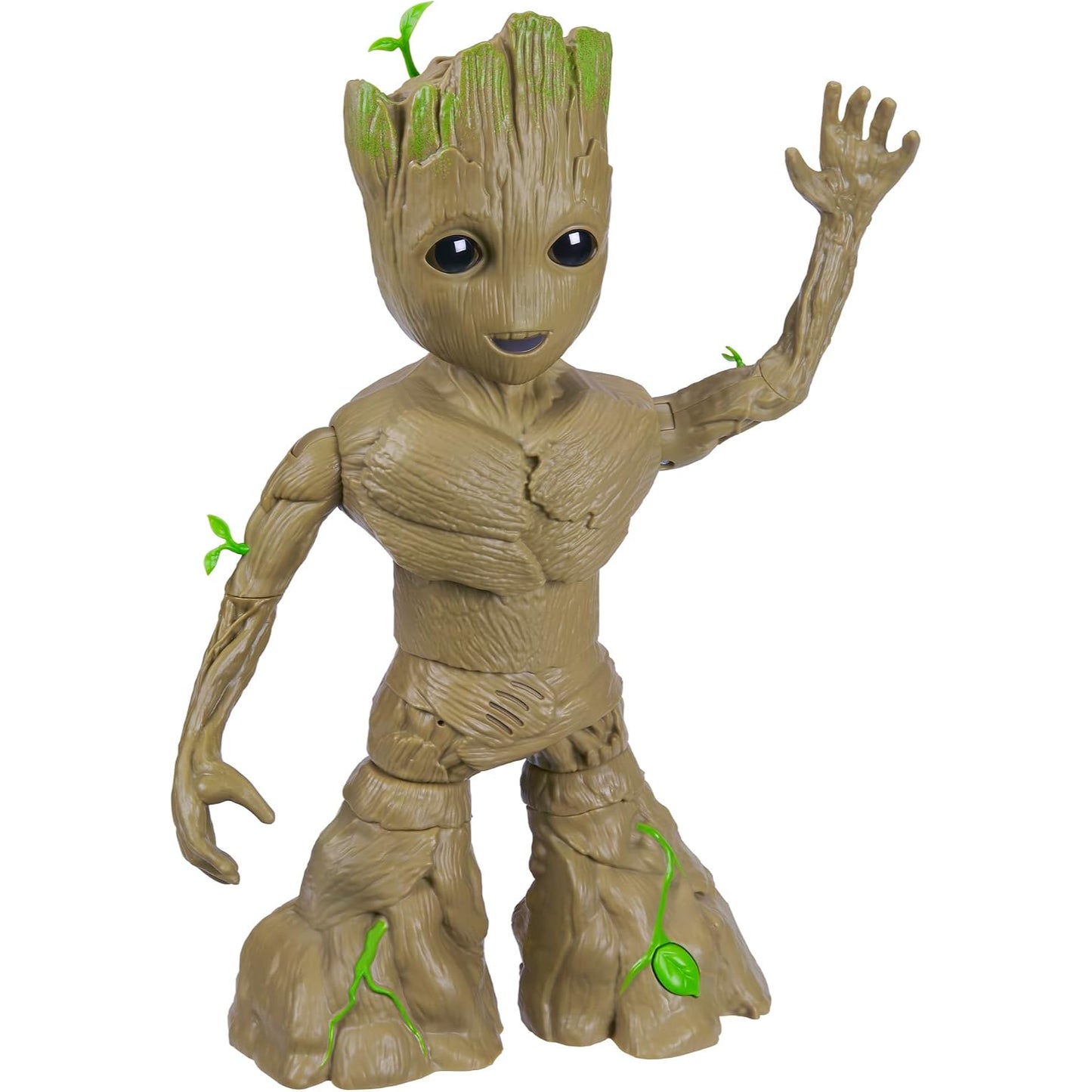Figura de Groot de Hasbro en color marrón con detalles verdes, vista frontal