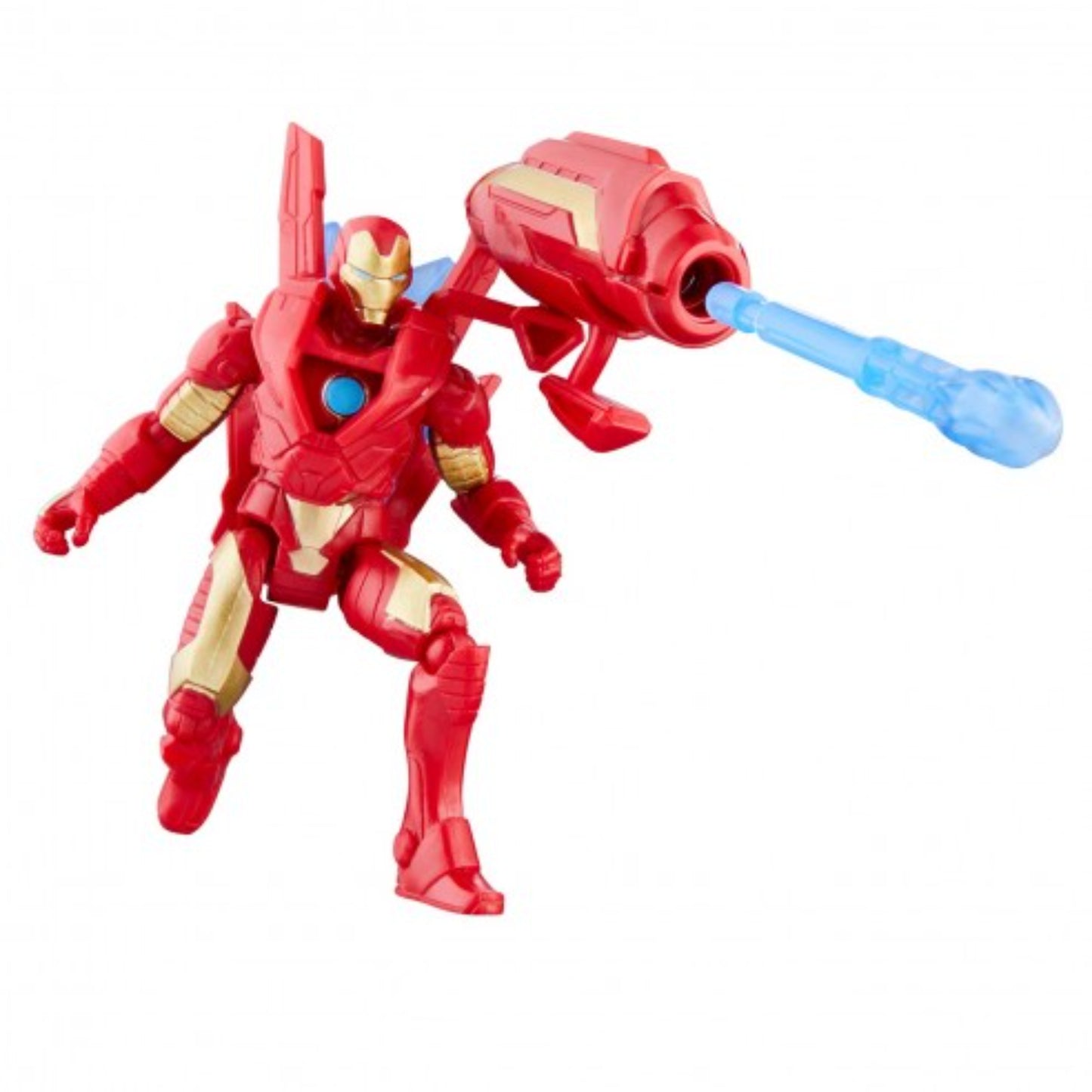 Figura de Iron Man roja con arma lanzadora, juguete de Hasbro