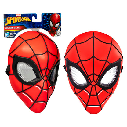 máscara roja de Spider-Man, vista frontal, juego y disfraces