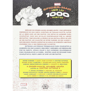 Portada del juego de mesa Spiderman con personajes y diseño colorido, actividad divertida para amigos