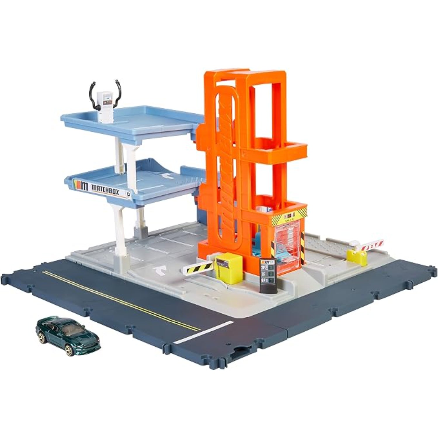 Juego de estacionamiento Matchbox con ascensor y espacio para coches matchbox