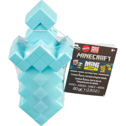 Juguete Minecraft espada azul, vista frontal, incluye partes para construir