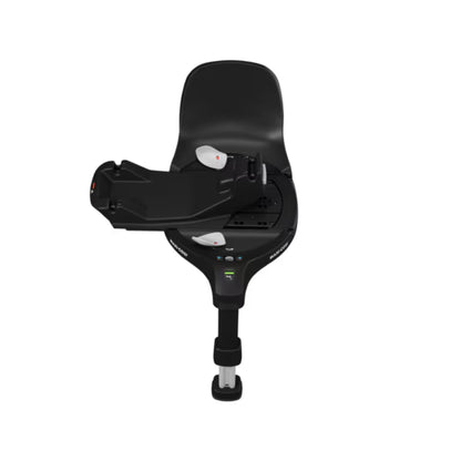Base para asiento de auto Maxi Cosi, color negro, vista superior con indicadores de seguridad