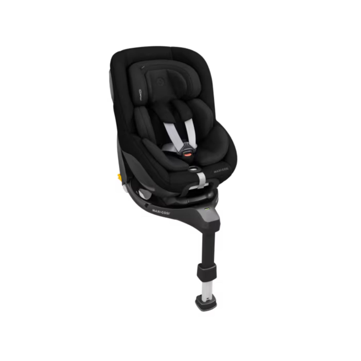 Silla de auto MAXI COSI negra vista lateral, ideal para la seguridad del bebé